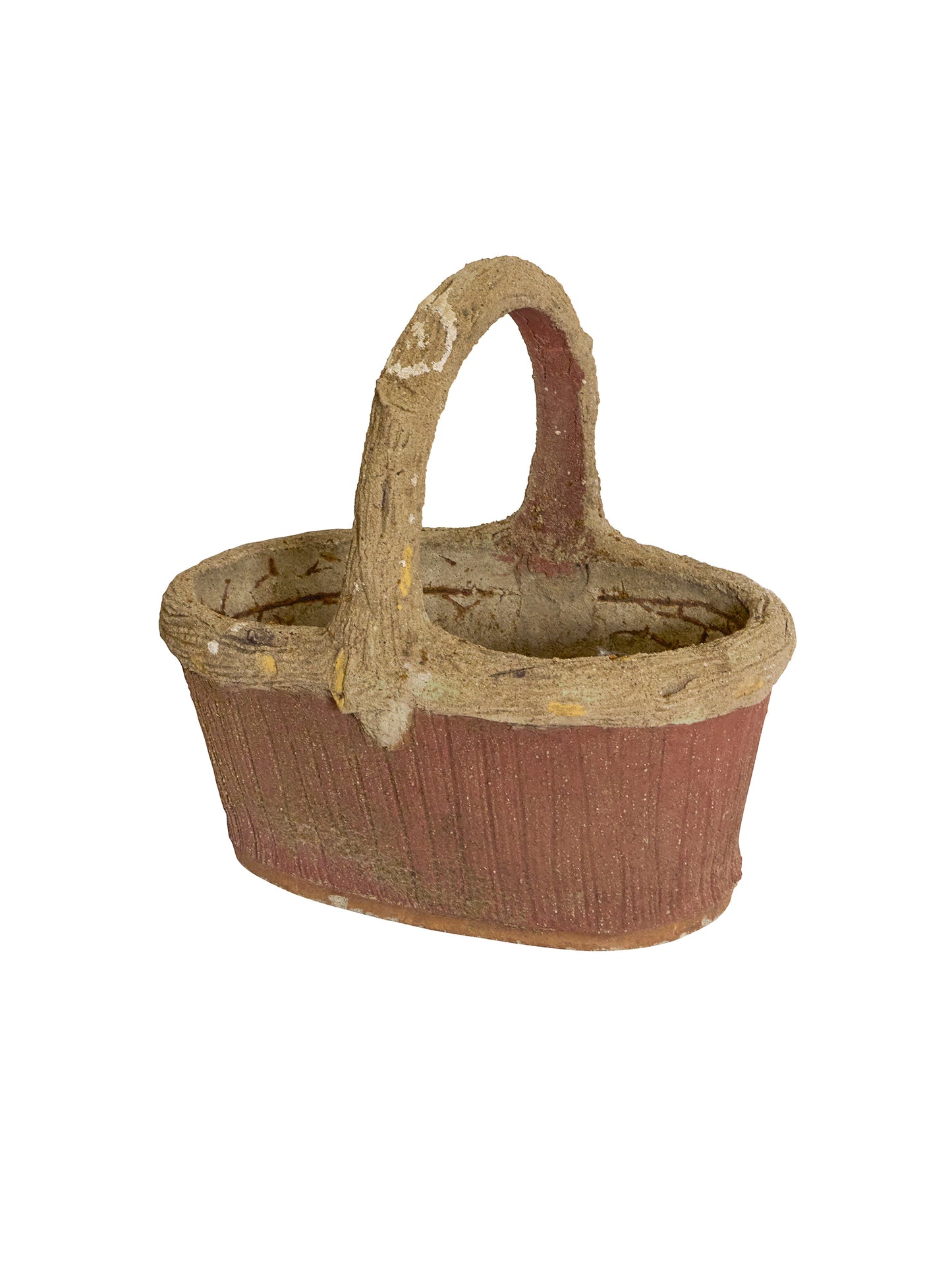 Vintage 1920s Faux Bois Flower Basket Weston Table