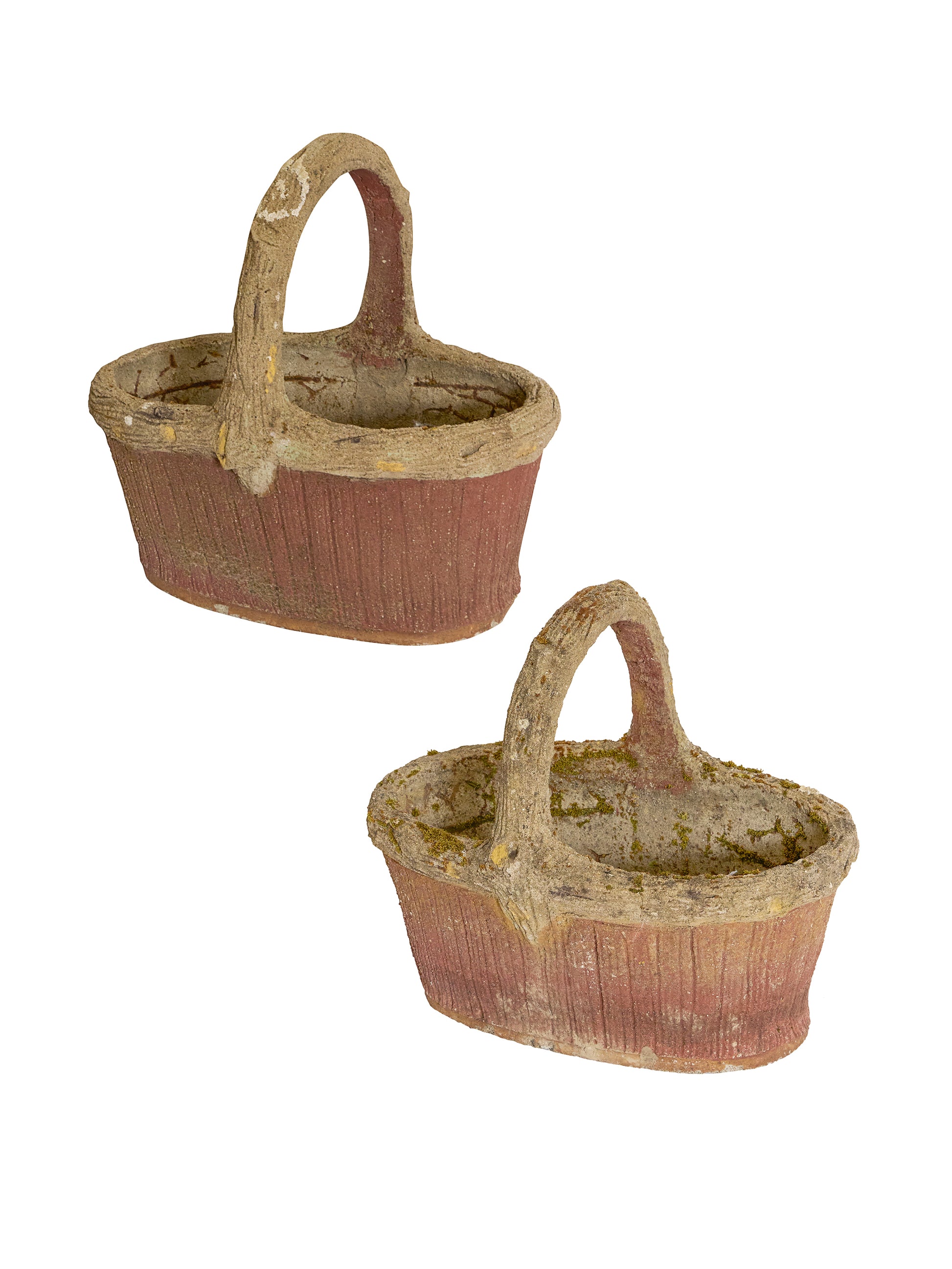 Vintage 1920s Faux Bois Flower Basket Weston Table