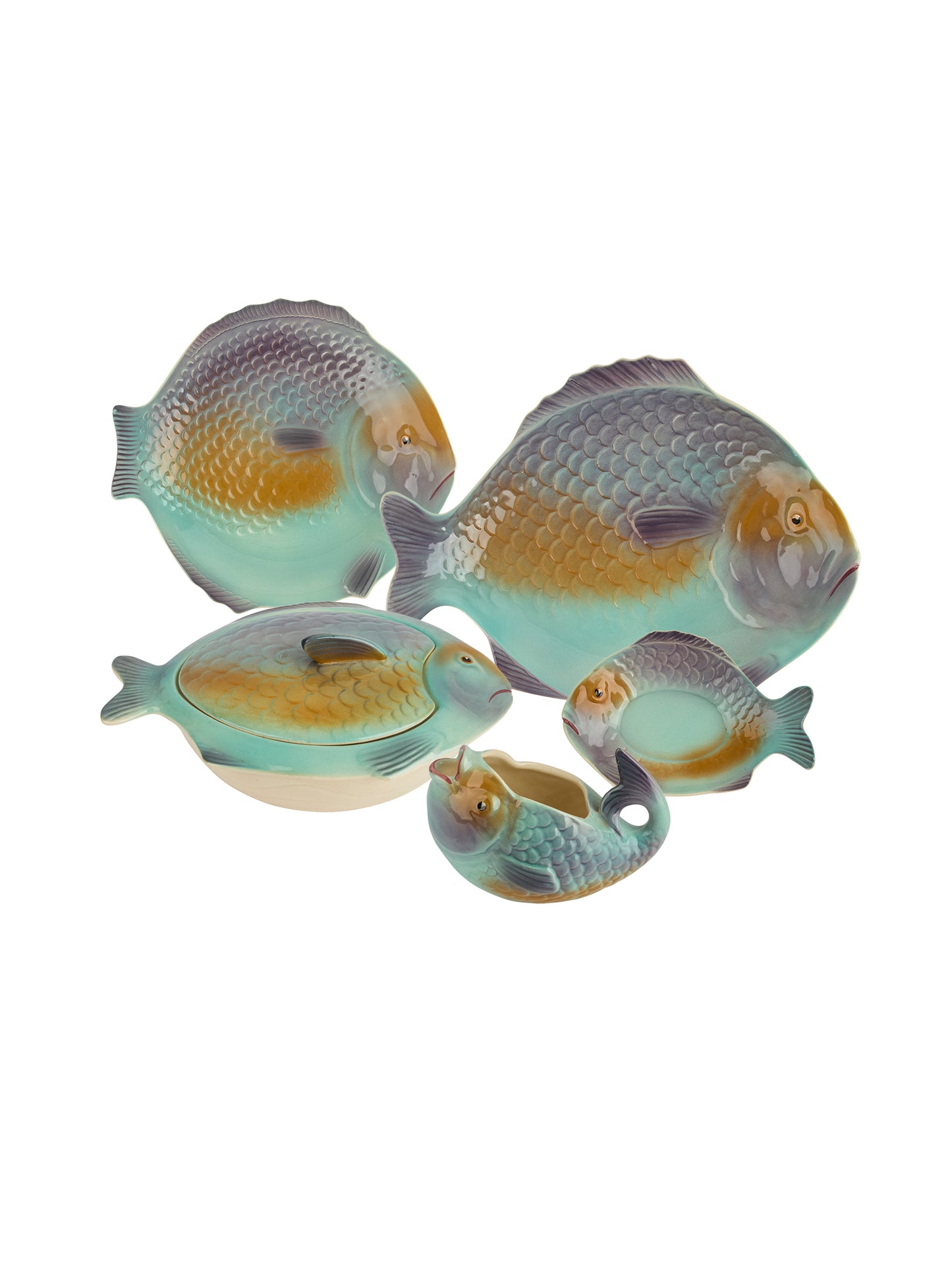 Vintage 1920s Fish Dinnerware Weston Table
