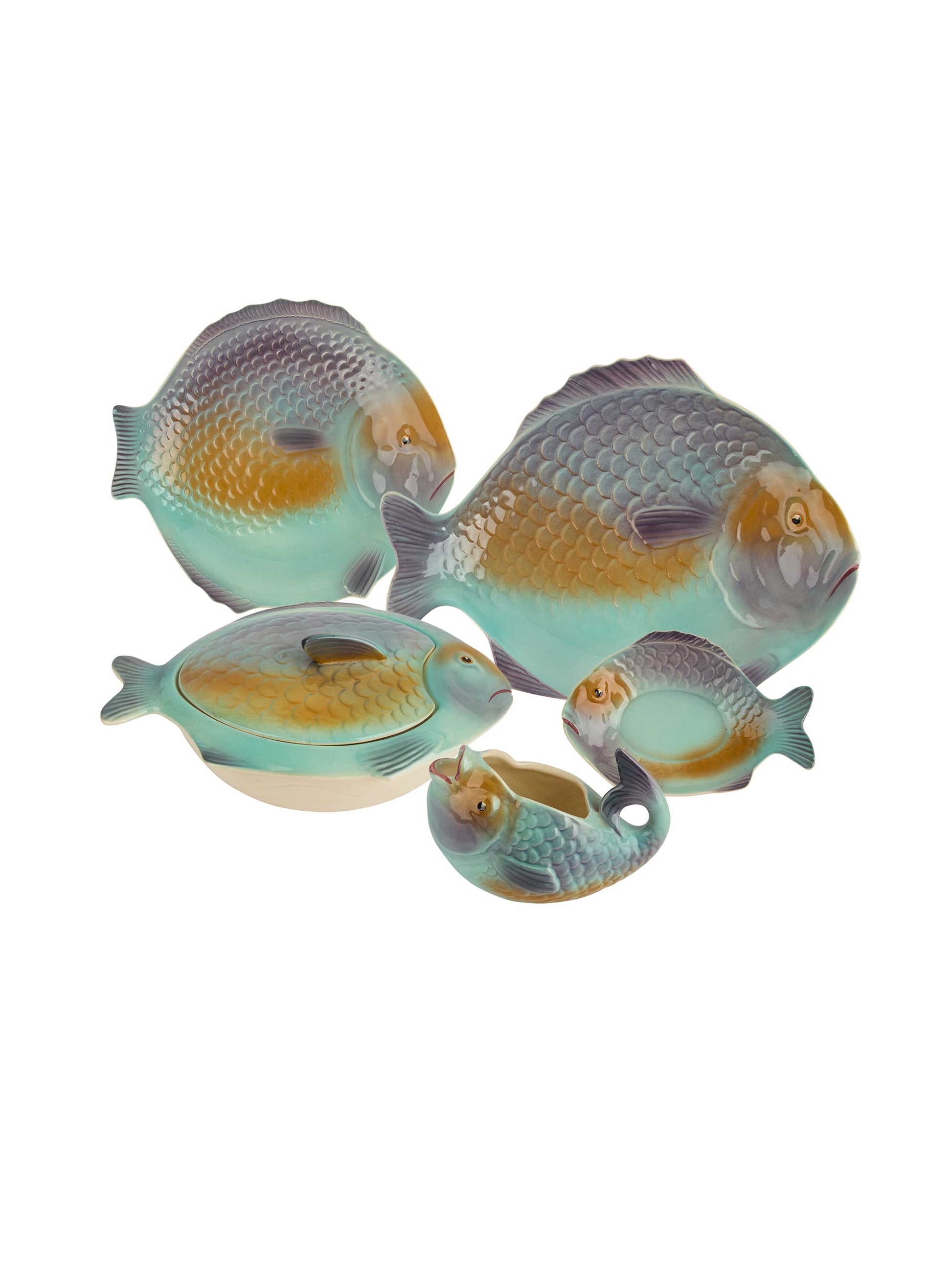 Vintage 1920s Fish Dinnerware Weston Table