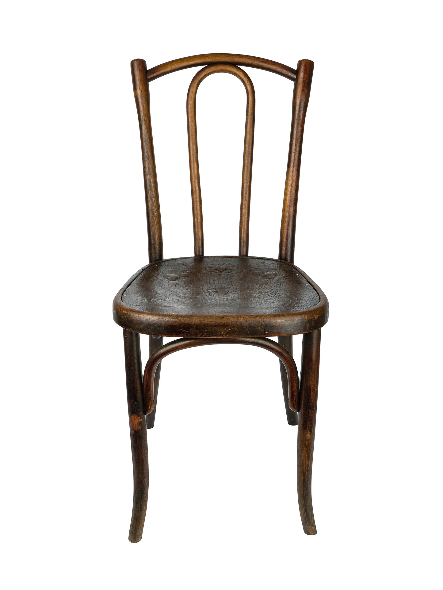  Vintage 1920s French Brown Bistro Chairs Weston Table