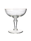 Vintage 1920s French Geometric Etched Cocktail Glasses Weston Table