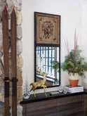 Vintage 1920s French Hunting and Fishing Game Plaque Mirrors Weston Table