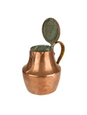 Vintage 1920s French Wicker Handled Copper Coffee Pot Weston Table