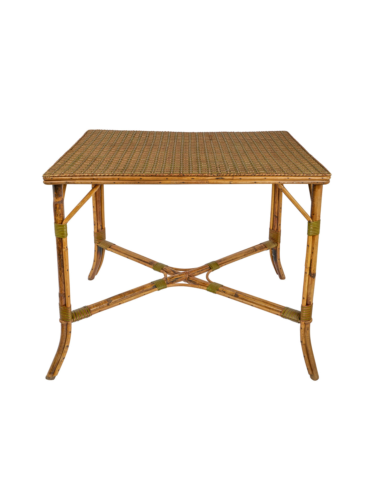 Vintage 1920s French Wicker Table and Chairs Table Weston Table