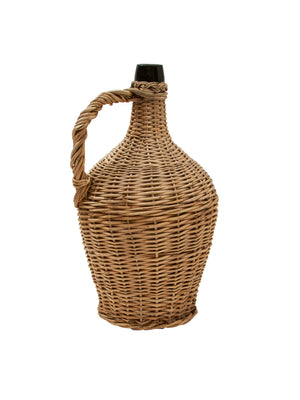  Vintage 1920s Large French Wicker Wrapped Wine Bottle Weston Table 