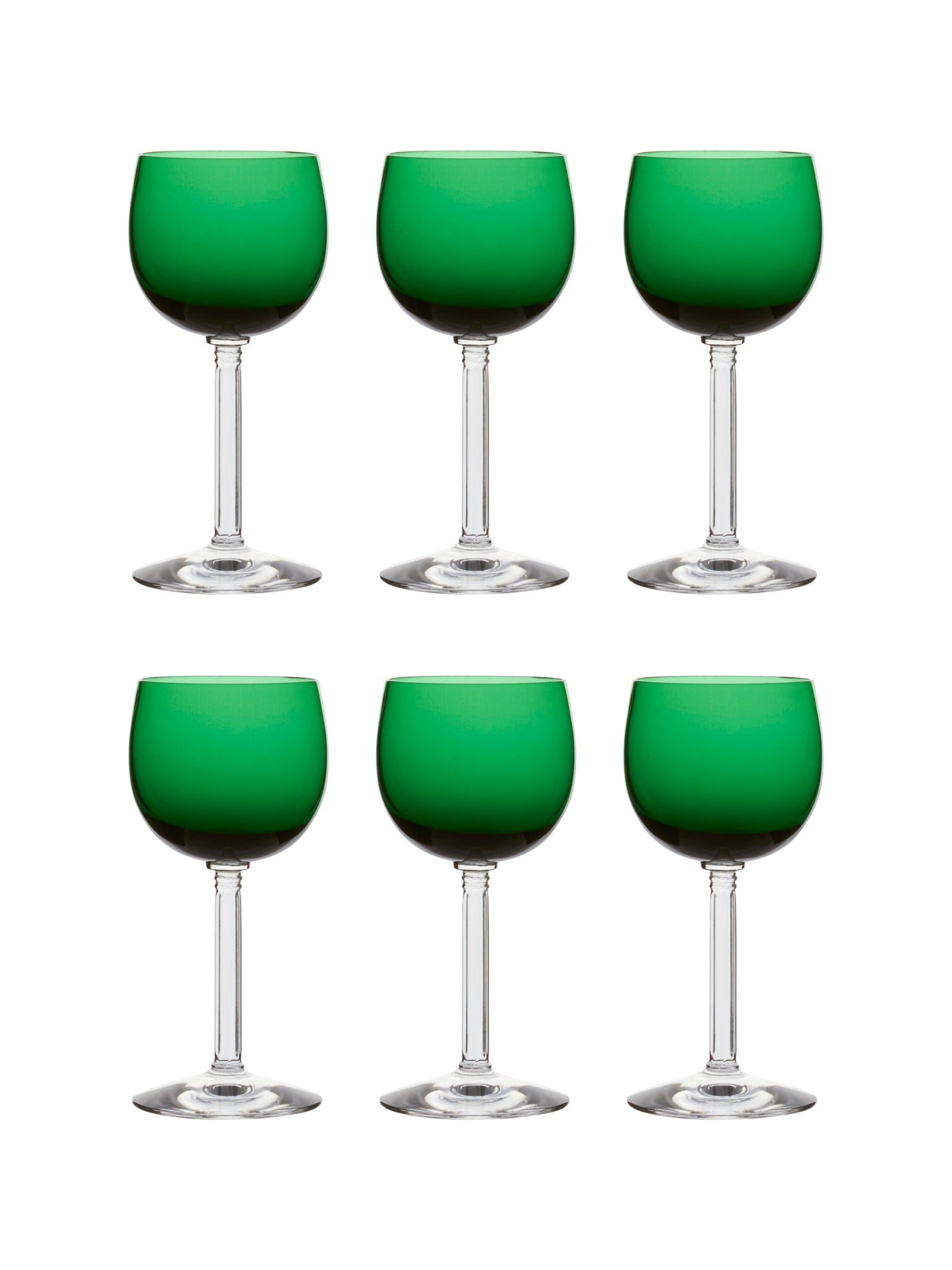 Vintage 1920s Green Morgantown Aperitif Glasses Set of Six Weston Table