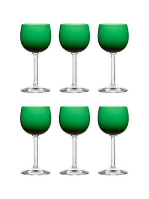  Vintage 1920s Green Morgantown Aperitif Glasses Set of Six Weston Table 