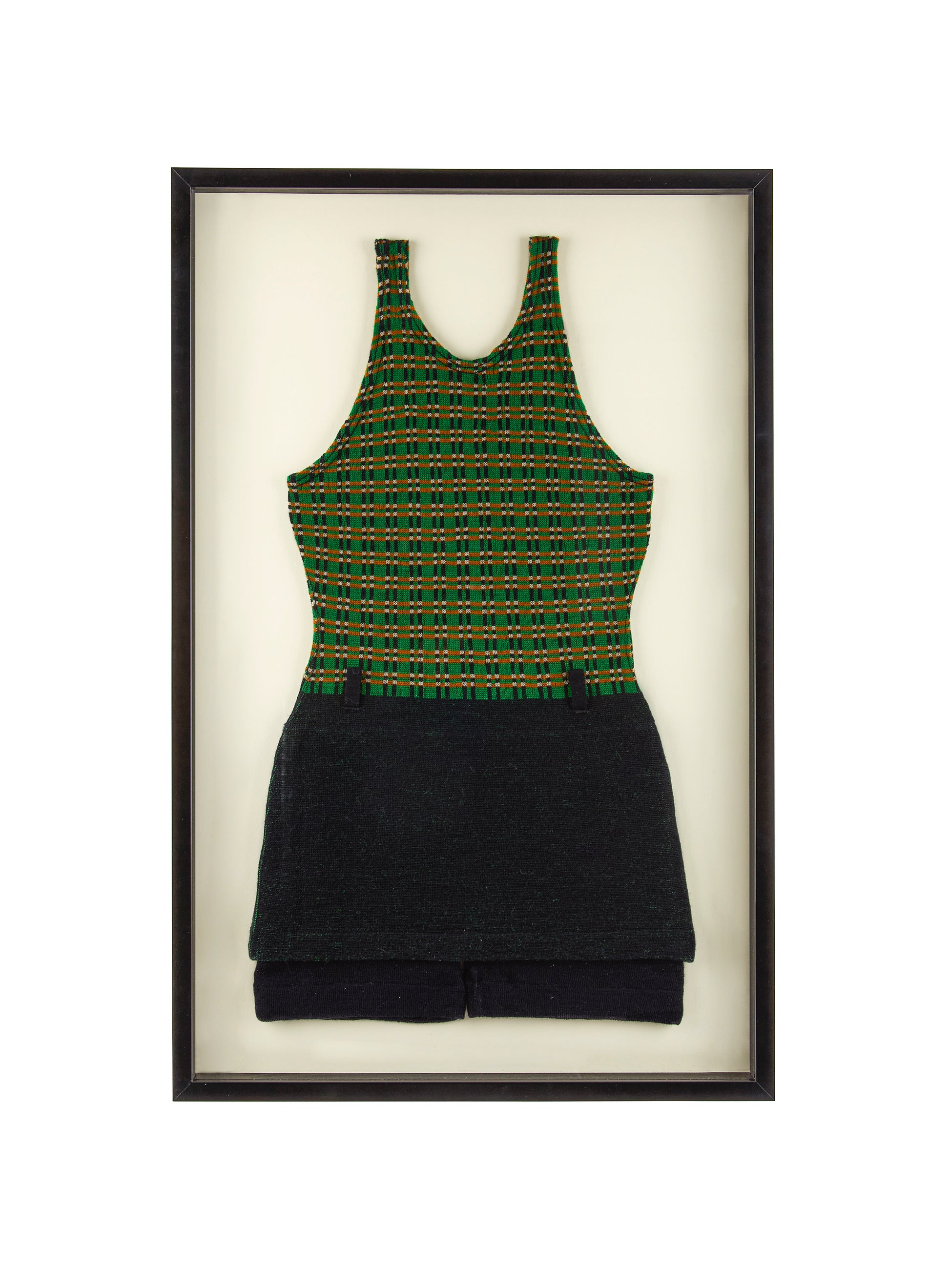 Vintage 1920s Green Plaid Bathing Suit Weston Table