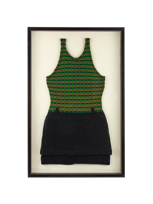 Vintage 1920s Green Plaid Bathing Suit Weston Table