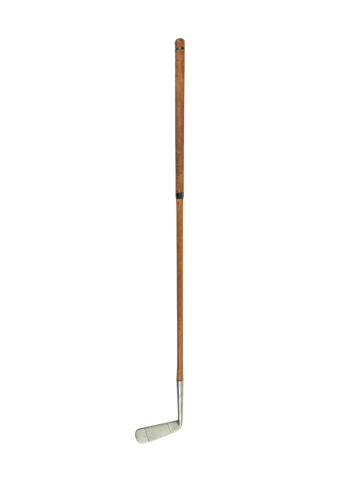 Vintage 1920s Hickory Shafted Leather Grip Golf Putter George Nicoll Weston Table