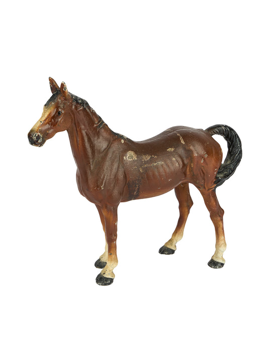 Vintage 1920s Hubley Thoroughbred Cast Iron Doorstop Three Weston Table
