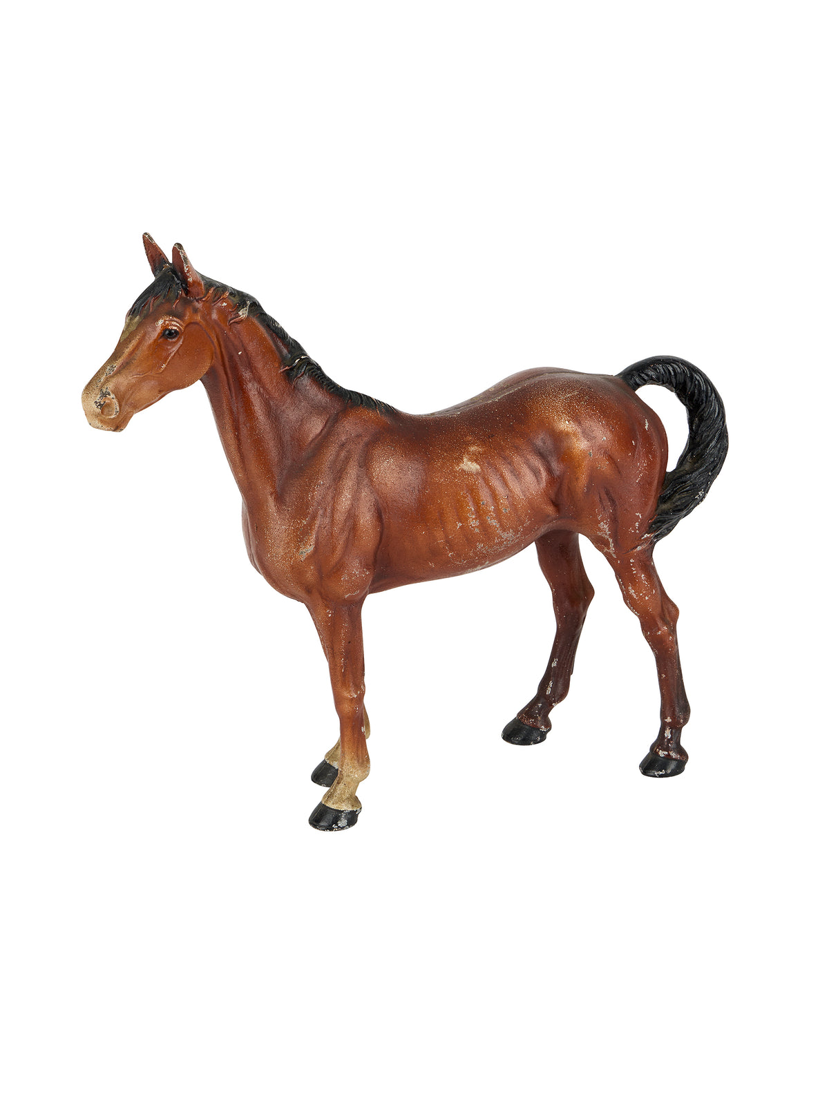 Vintage 1920s Hubley Thoroughbred Cast Iron Doorstop Two Weston Table