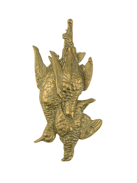 Vintage 1920s Irish Butcher Shop Partridges Brass Wall Decor Weston Table