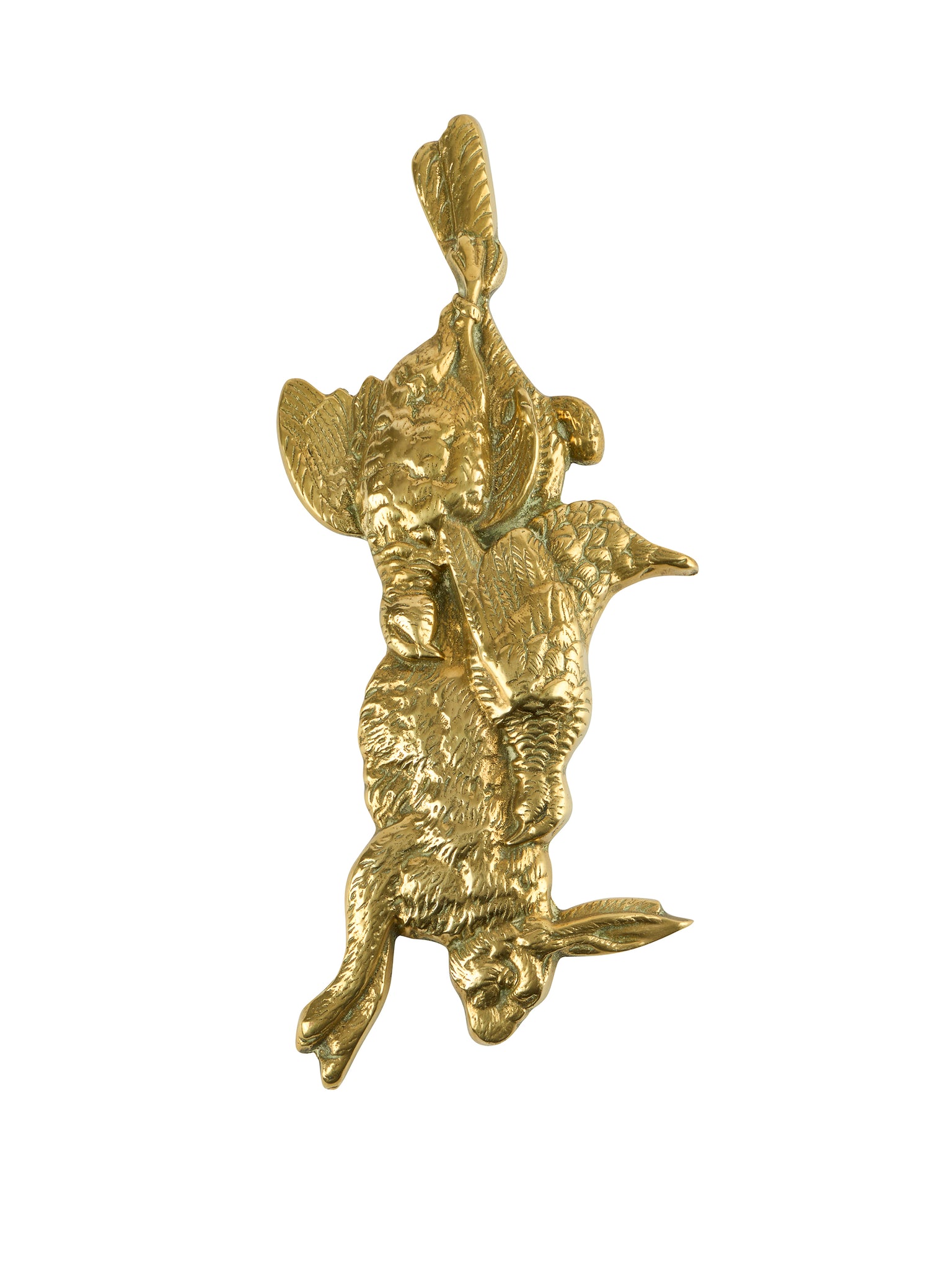 Vintage 1920s Irish Butcher Shop Rabbit Brass Wall Decor Weston Table