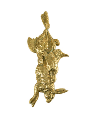  Vintage 1920s Irish Butcher Shop Rabbit Brass Wall Decor Weston Table 