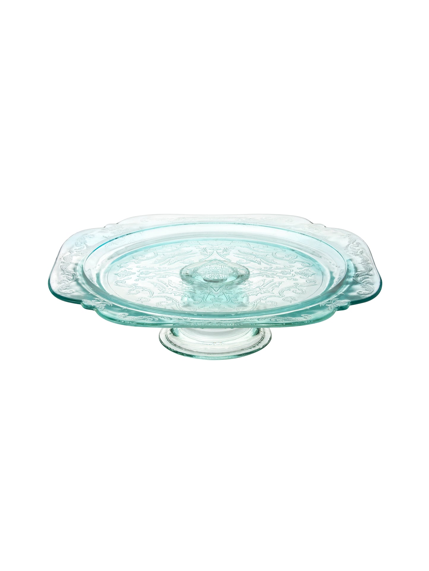 Vintage 1920s Madrid Glass Cake Stand Weston Table