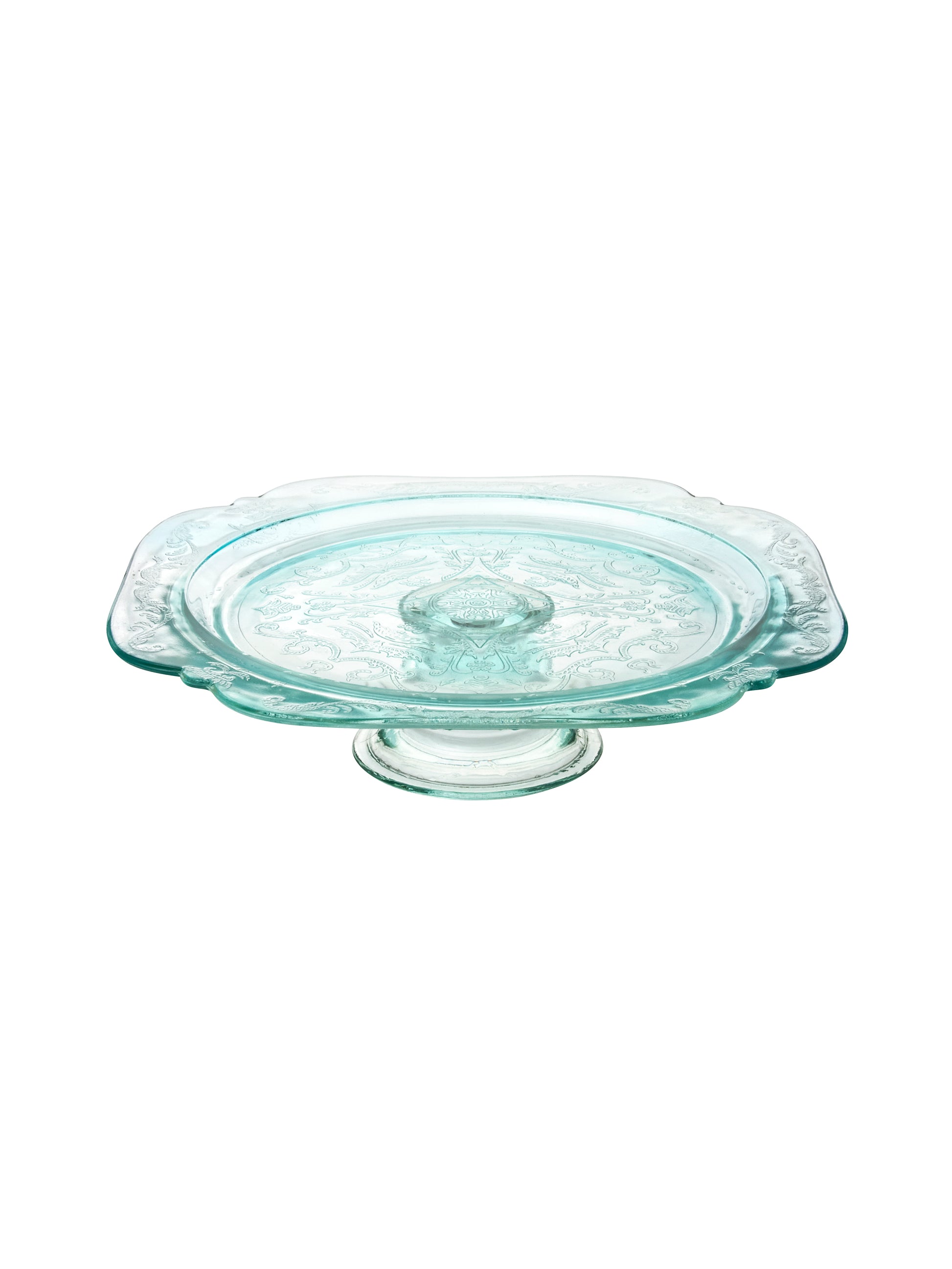 Vintage 1920s Madrid Glass Cake Stand Weston Table