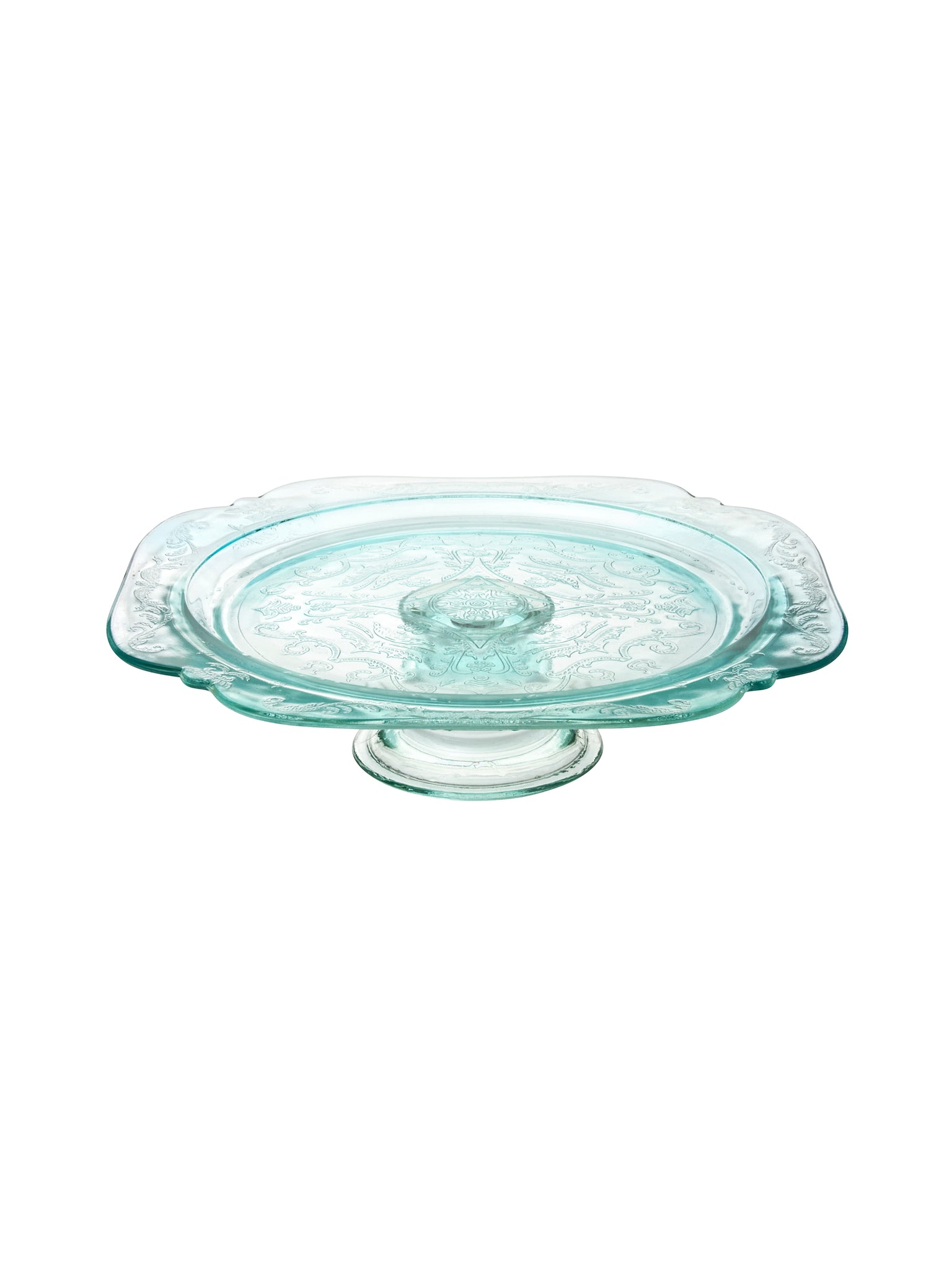 Vintage 1920s Madrid Glass Cake Stand Weston Table