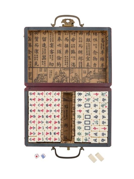 Vintage 1920s Mahjong Game Set Weston Table