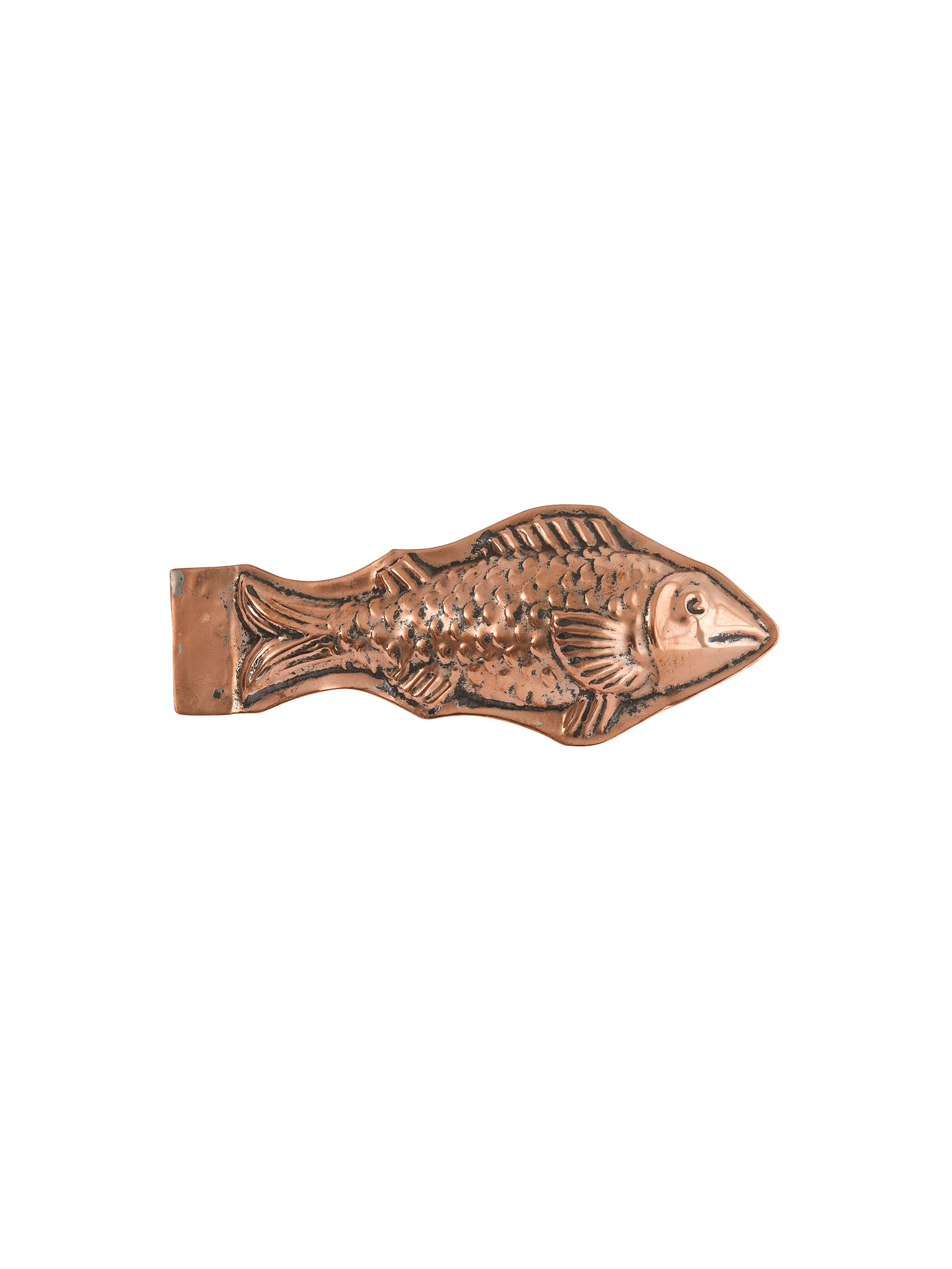 Vintage 1920s Miniature Copper Fish Mold Weston Table