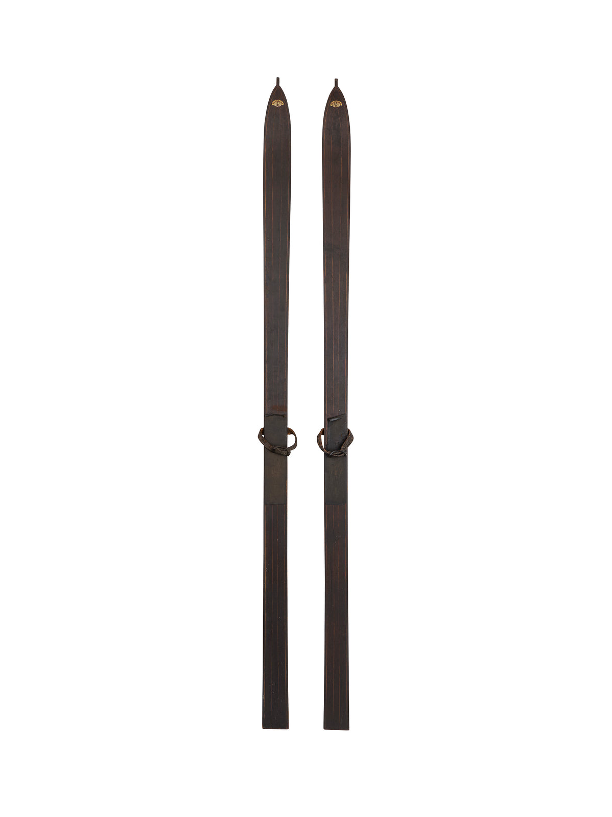 Vintage 1920s Northland Downhill Skis Two Weston Table
