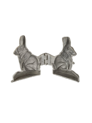  Vintage 1920s Pewter Rabbit Chocolate Mold Weston Table 