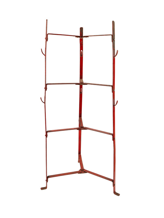 Vintage 1920s Red French Plate Stand Weston Table