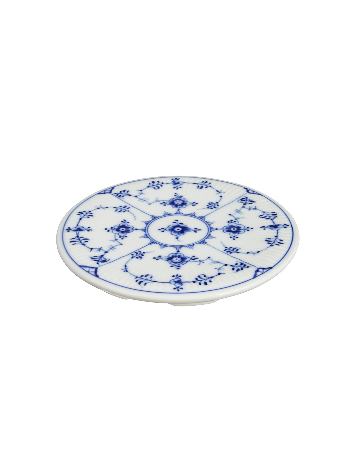 Vintage 1920s Royal Copenhagen Blue Fluted Teapot Stand Weston Table