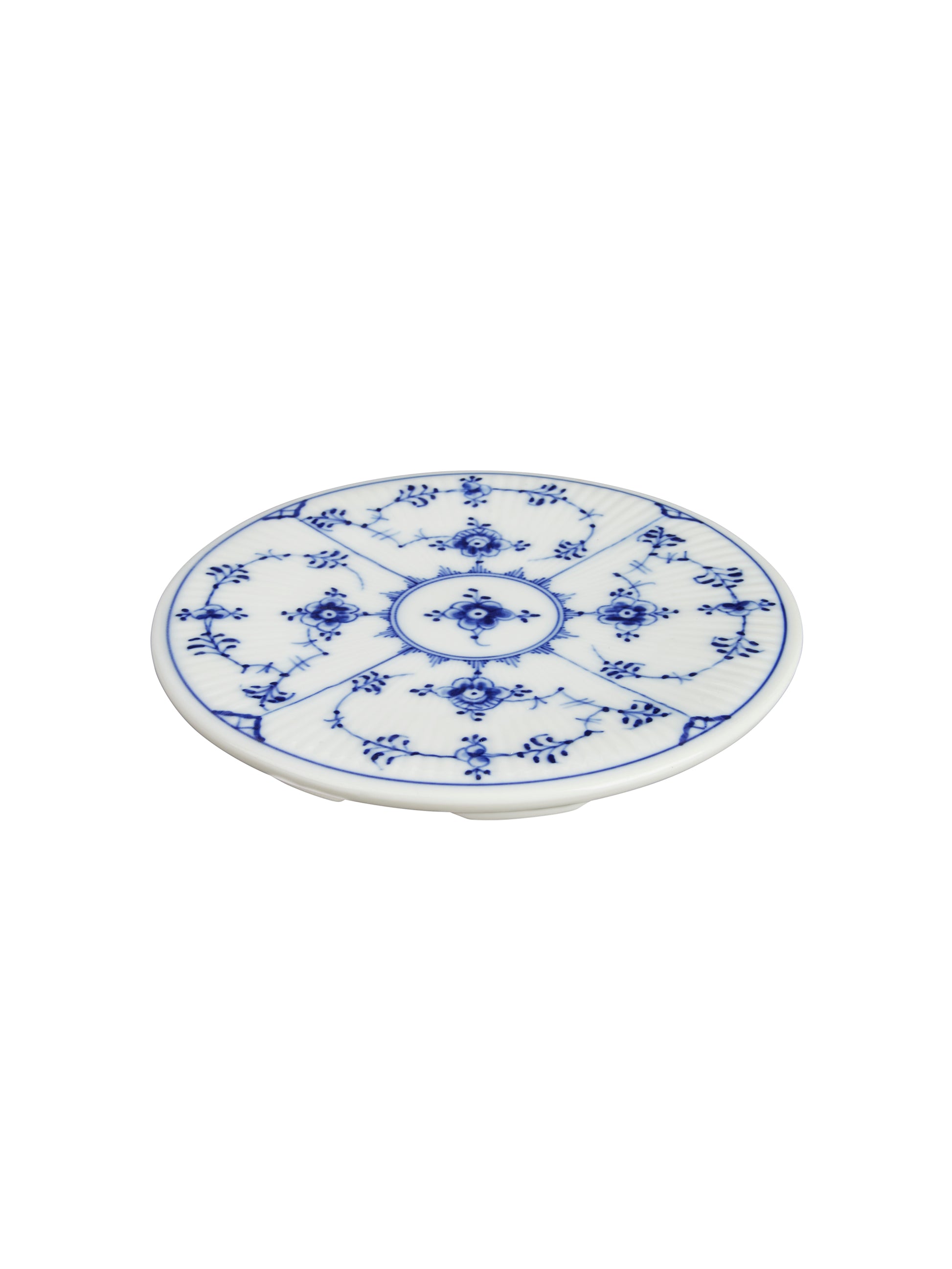 Vintage 1920s Royal Copenhagen Blue Fluted Teapot Stand Weston Table