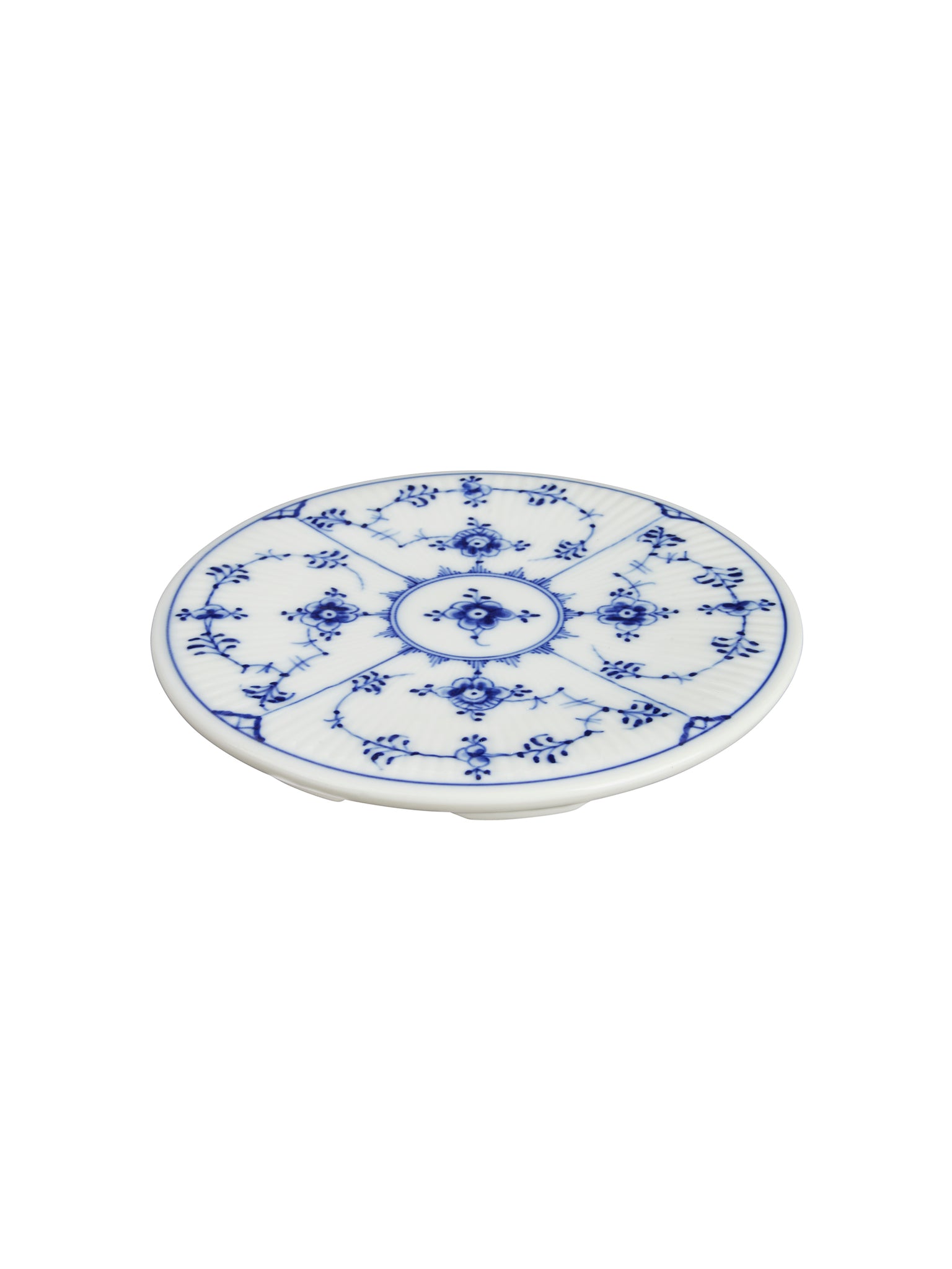 Vintage 1920s Royal Copenhagen Blue Fluted Teapot Stand Weston Table