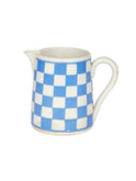 Vintage 1920s Sarreguemines Blue Gingham Pitcher Weston Table