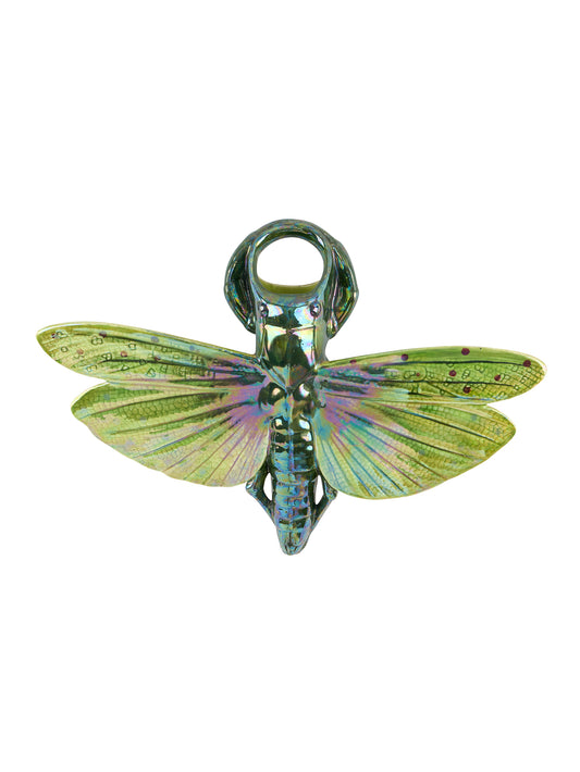 Vintage 1920s Sarreguemines Dragonfly Wall Pocket Weston Table