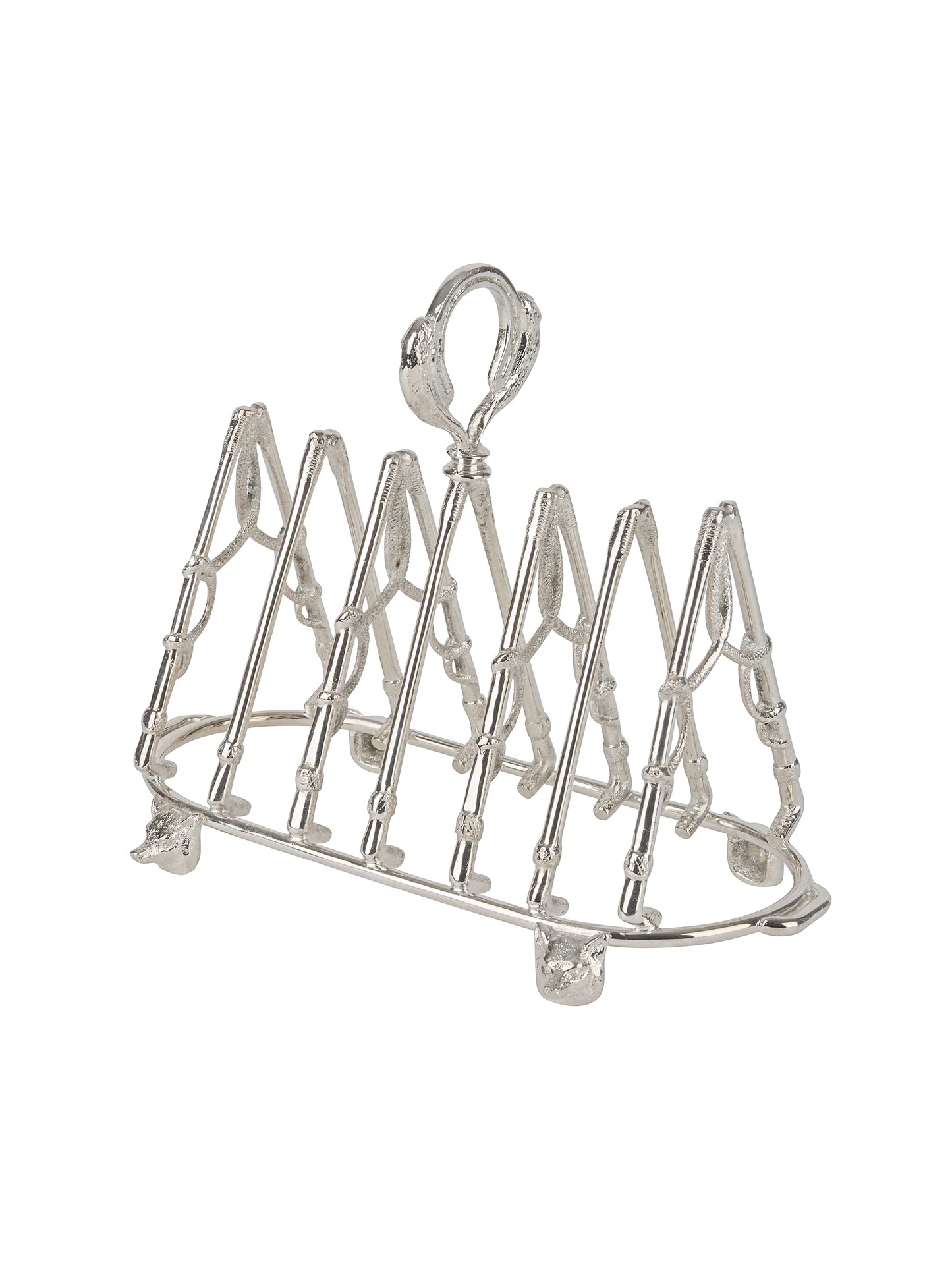 Vintage 1920s Silver Plate Fox Footed Toast Rack Weston Table