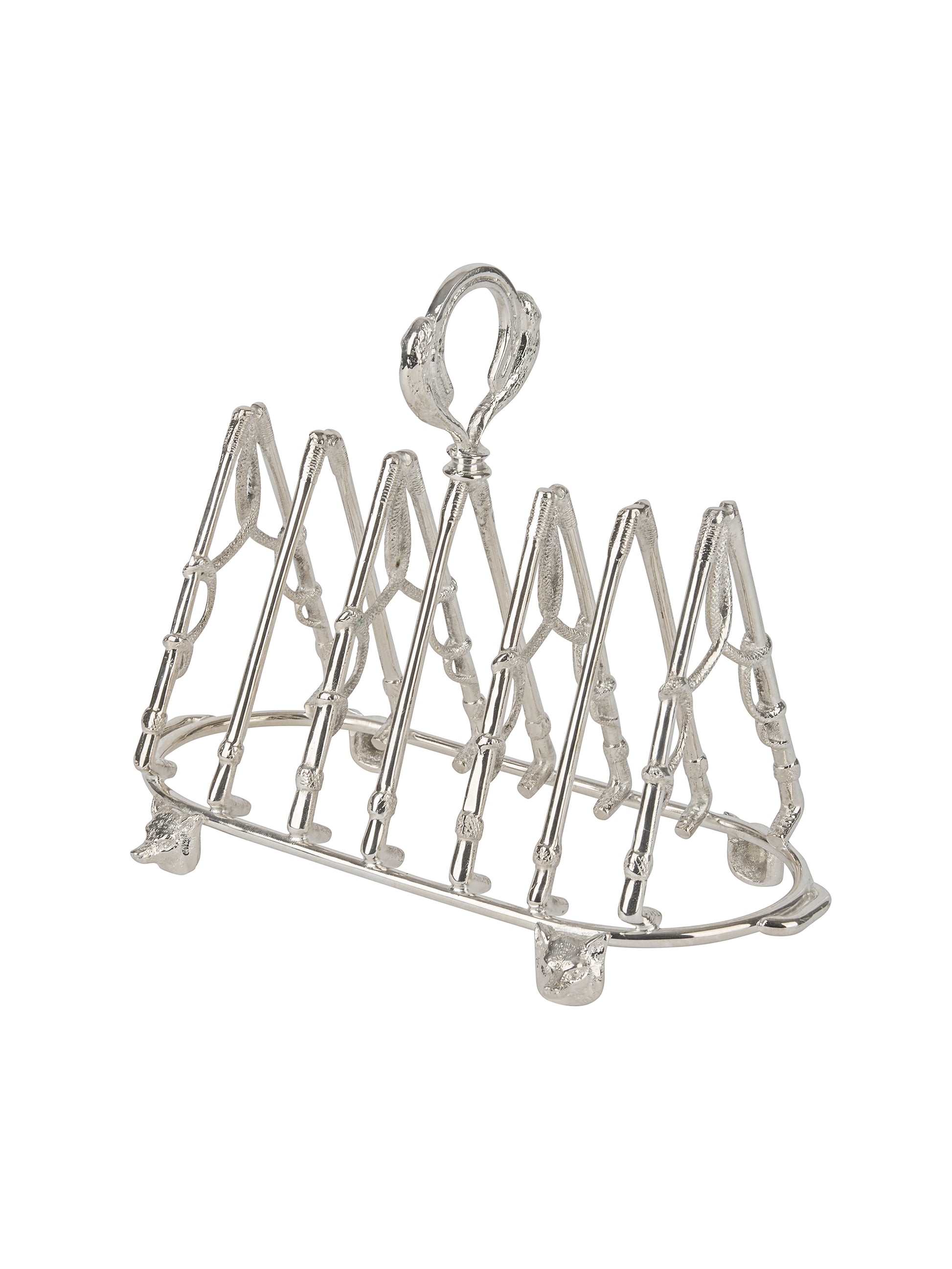 Vintage 1920s Silver Plate Fox Footed Toast Rack Weston Table