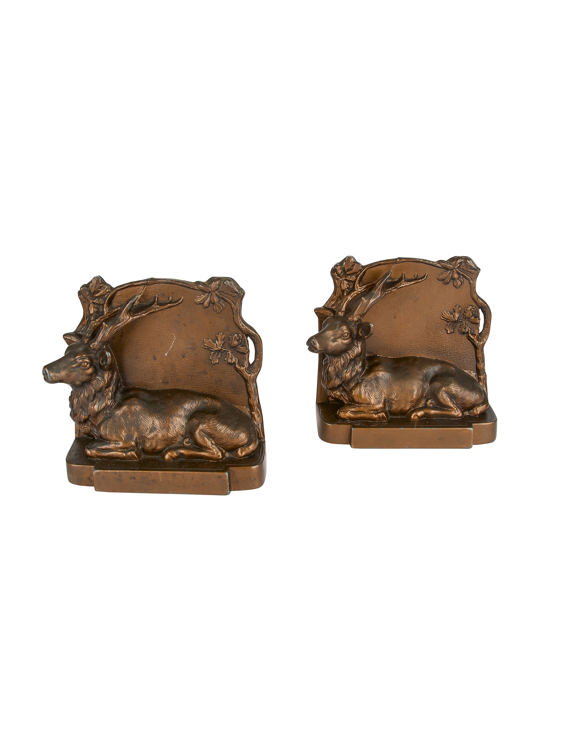 Vintage 1920s Stag Bookends Weston Table