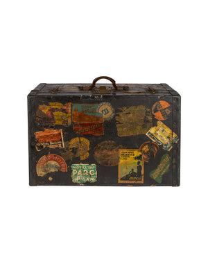  Vintage 1920s Travel Sticker Trunk Weston Table 