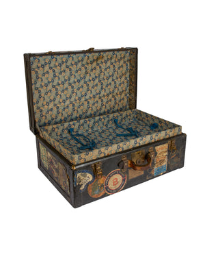  Vintage 1920s Travel Sticker Trunk Weston Table 