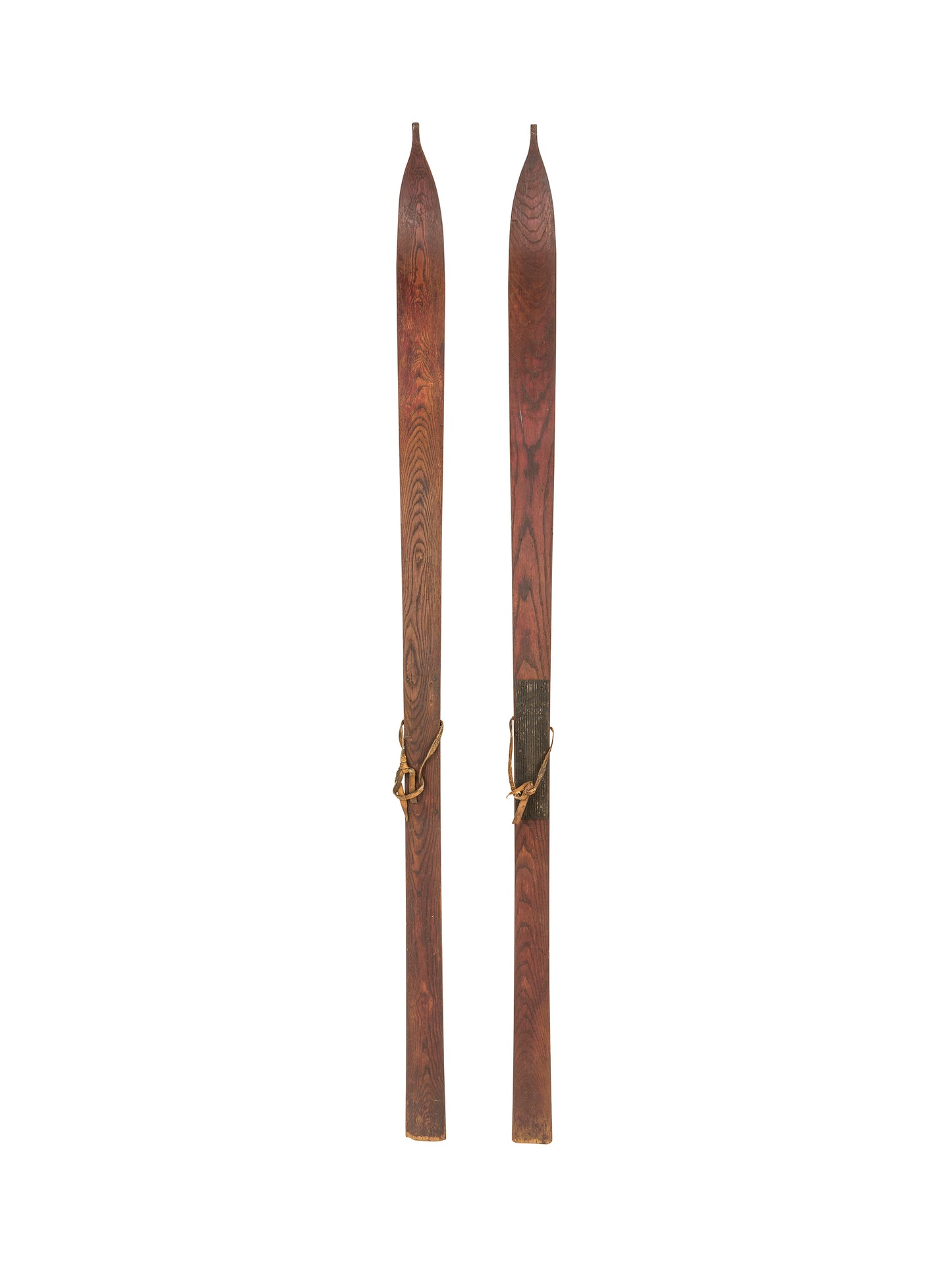 Vintage 1920s Wooden Skis with Carved Tips Weston Table