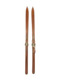 Vintage 1920s Wooden Skis with Carved Tips Weston Table