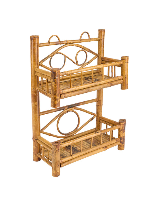 Vintage 1930s Bamboo Desk Organizer Weston Table