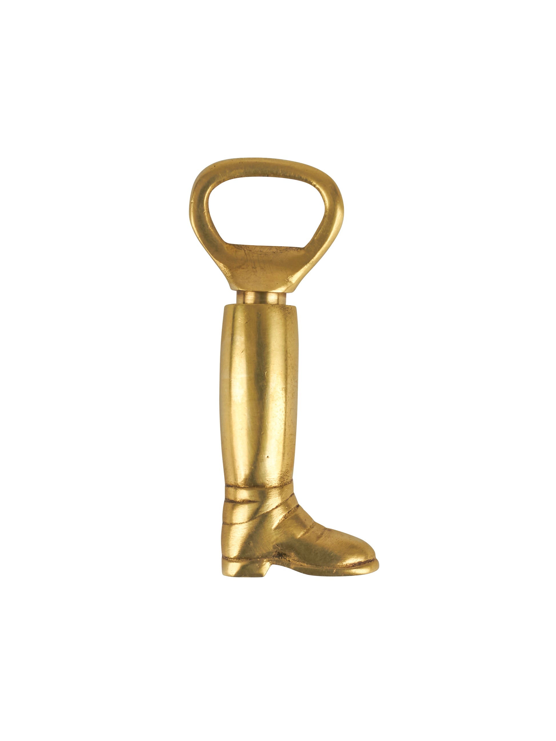 Vintage 1930s Brass Riding Boot Bottle Opener & Corkscrew Weston Table