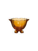 Vintage 1930s Cambridge Amber Footed Nut Cups