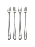 Vintage 1930s Cameo Silver Plate Oyster Forks Set of Four Weston Table