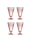 Vintage 1930s Cherry Blossom Footed Tumblers