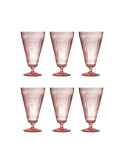 Vintage 1930s Cherry Blossom Footed Tumblers