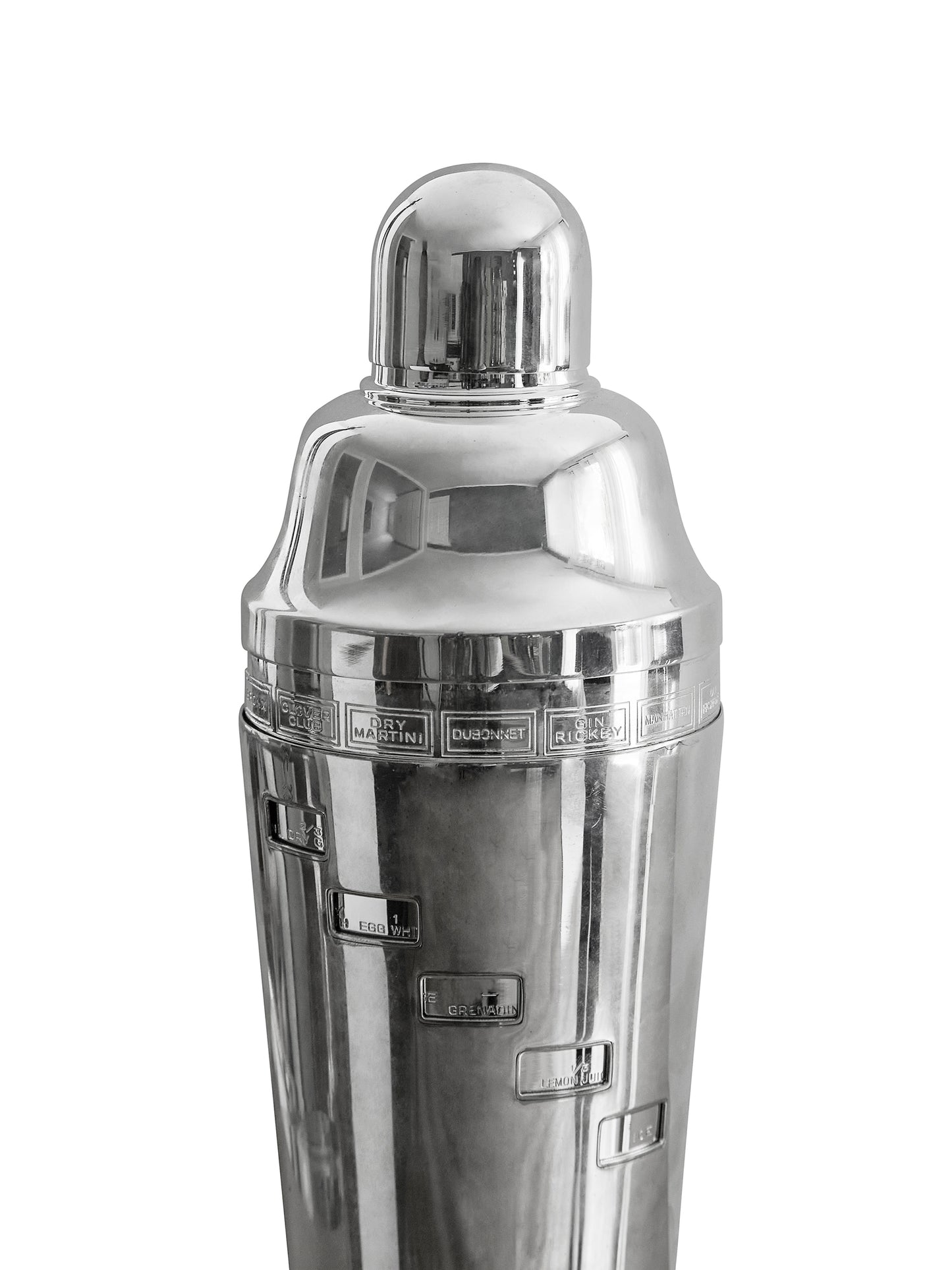 Vintage 1930s Dial a Drink Silver Plate Cocktail Shaker Weston Table