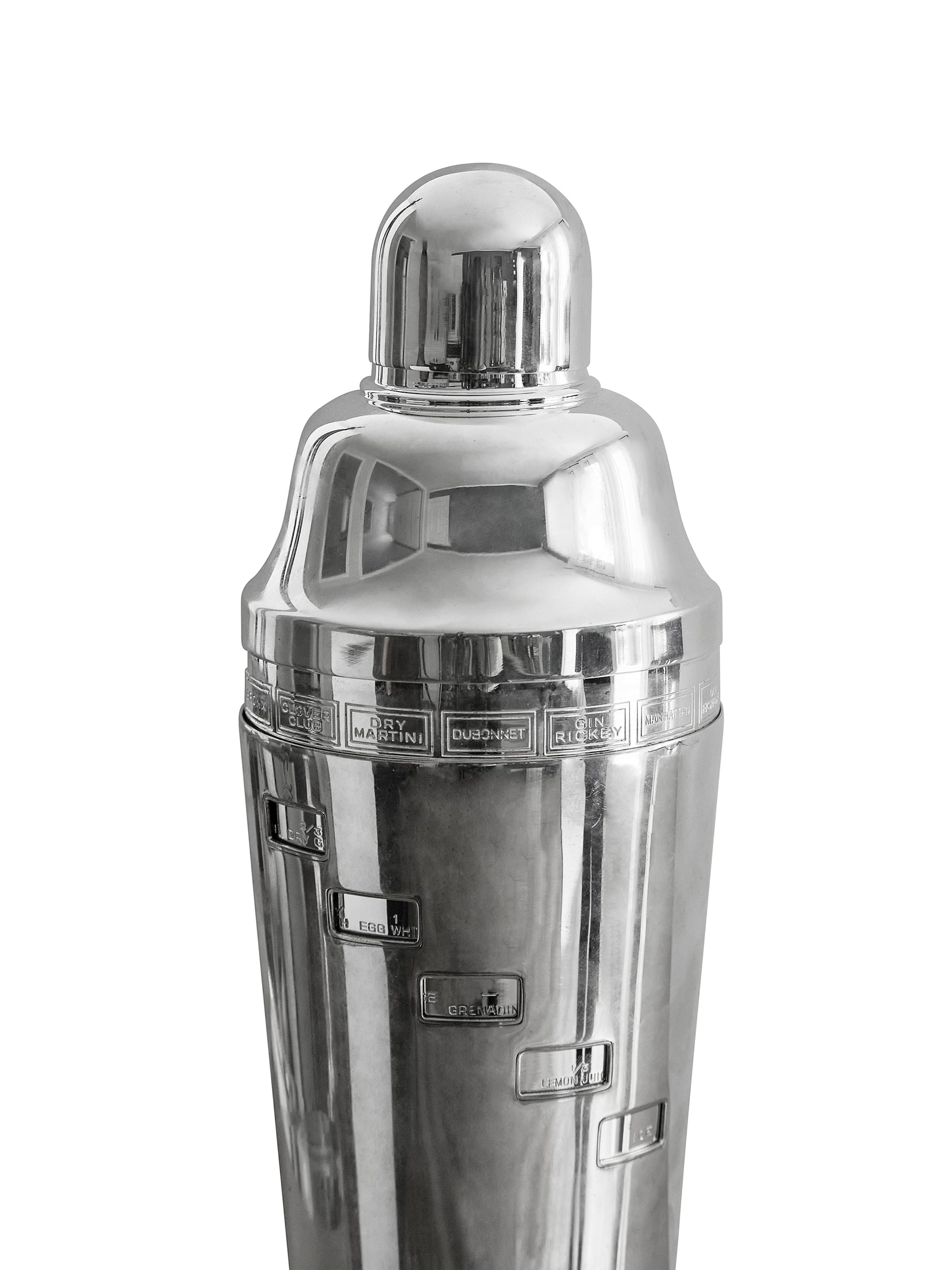 Vintage 1930s Dial a Drink Silver Plate Cocktail Shaker Weston Table