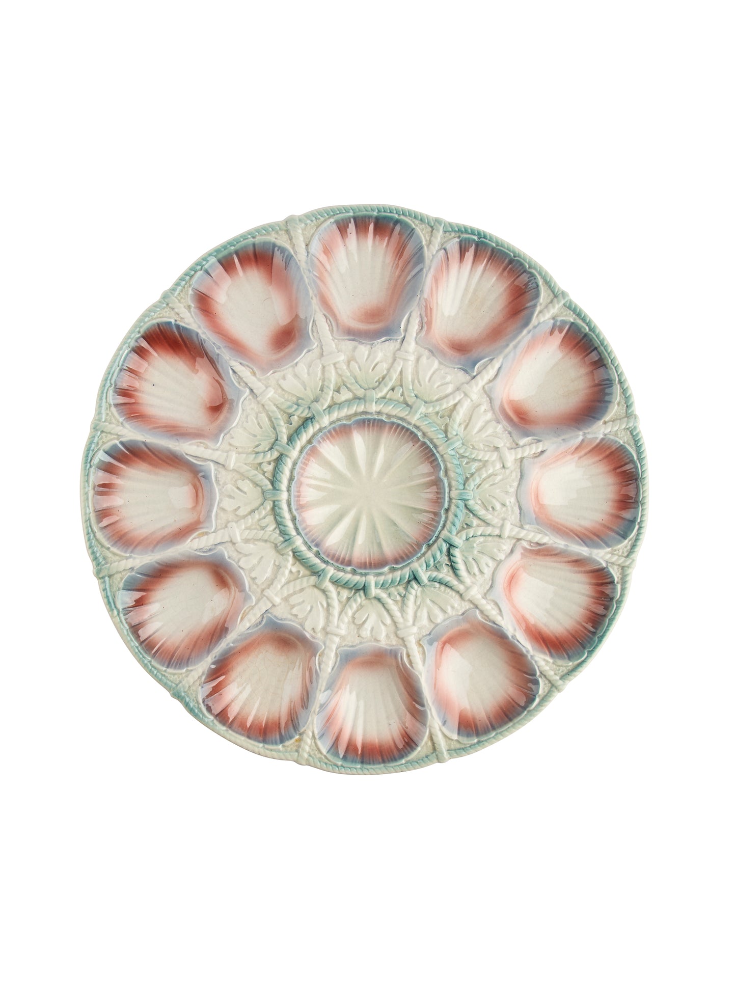 Vintage 1930s Digoin Sarreguemines Master Oyster Platter Weston Table