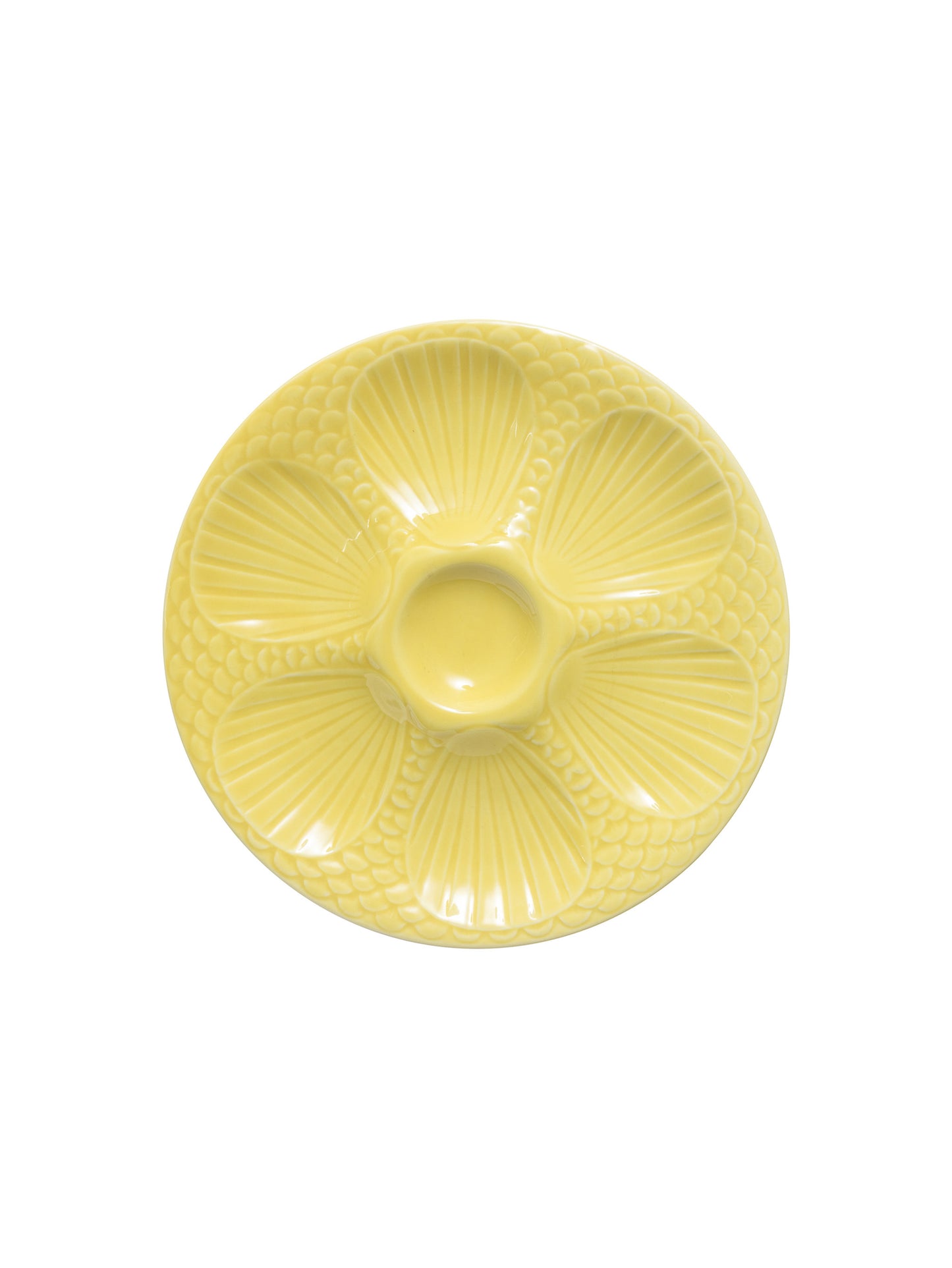 Vintage 1930s Digoin Yellow Oyster Plate Weston Table